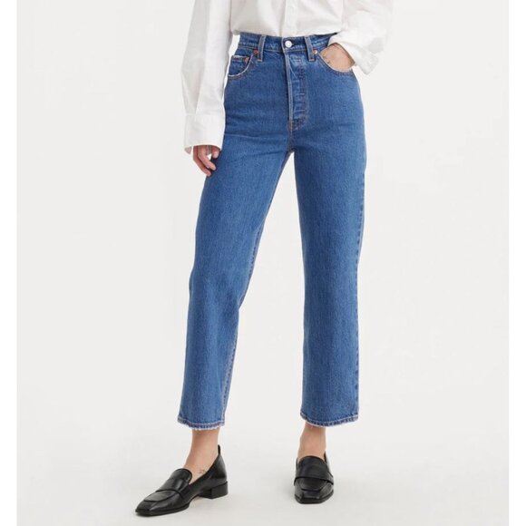 LEVI’S Ribcage Straight Ankle Jeans - Size 26 - Picture 4 of 13